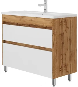 Kingsbath Lavedo Luton I. Wotan Oak 100 cm koupelnová skříňka s umyvadlem