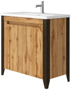 Kingsbath Lavedo Queen 90 Wotan Oak koupelnová skříňka s umyvadlem