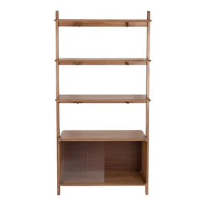 Knihovna Rise z jasanového dřeva, 90×180×35 cm, hnědá – Zuiver
