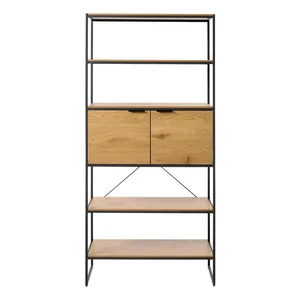 Knihovna s dekorem dubu, 90×190×40 cm – Cesura