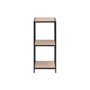 Knihovna Seaford 37x83 cm – dubový dekor, černo-přírodní