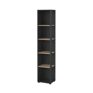 Knihovna Sigal 590 Falco, šedá/Jackson Hickory