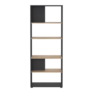 Knihovna Sign v dekoru dubu a antracitové barvě 80x205 cm