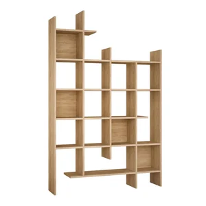 Knihovna v dekoru dubu, přírodní 122×188 cm – Manco Kalune Design