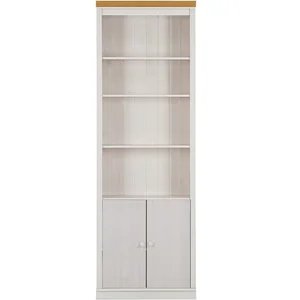 Knihovna z borovicového dřeva, bílá 74×223 cm – Anita, Støraa