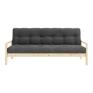 Knob rozkládací pohovka 205 cm, Karup Design, černo‑antracitová