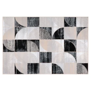 Koberec černá/béžová 100×150 cm SOLY TYP 3