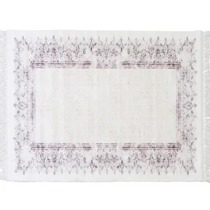 Koberec LINON 80×150 cm krémovohnědý s třásněmi