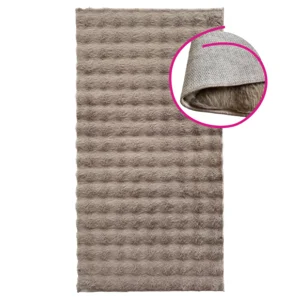 Koberec MAKON 80×150 cm – hnědošedý Taupe s bublinkovým vzorem