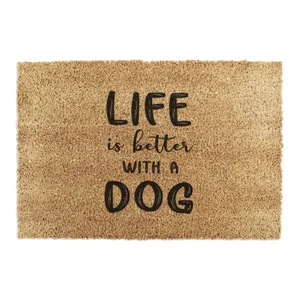 Kokosová rohožka 60x90 cm Life Is Better With a Dog