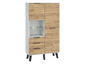 Kombinovaná skříň OSMAK 2D3S craft bílý/craft zlatý