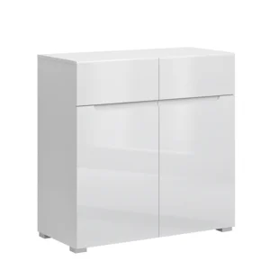 Komoda 2D2S JOLK – bílá s vysokým leskem HG