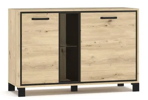 Komoda BUCKET 2D dub artisan/wenge