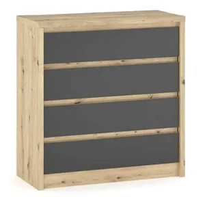 Komoda Dominika 4S dub artisan/šedá