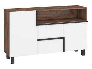 Komoda DZENGAL 2D2S – craft tobaco/bílá