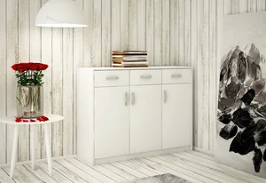 Komoda GELLERT 3D3S – bílá