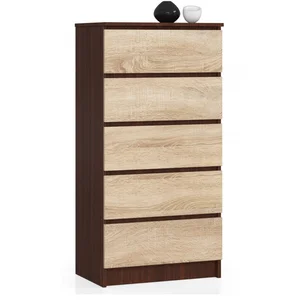 Komoda K60 s 5 zásuvkami wenge/sonoma