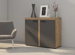 Komoda KADEN 2D dub lefkas/grafit