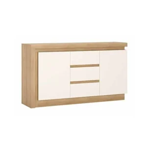 Komoda Leonardo 01 – dub Riviera / bílá