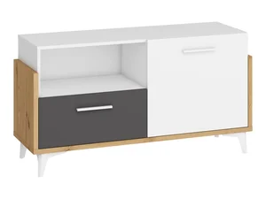 Komoda LEPON 125N dub artisan/bílá/grafit – 5 let záruka