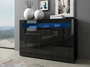 Komoda LIMINKA, černý lesk
