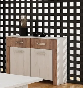 Komoda malá AKIVIDU matná – craft bílá / tabák