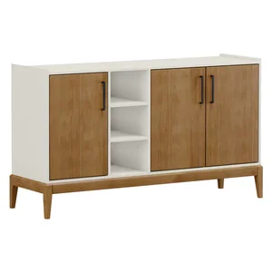 Komoda MILAO 3 dveře dub/bílá