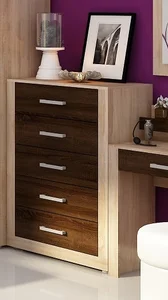 Komoda Molteno: dub sonoma / tmavý dub – 5 let záruka