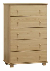 Komoda NEFTYS 11, masiv borovice, 122 × 80 × 42 cm