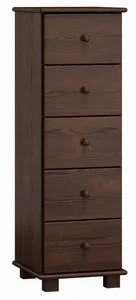 Komoda NEFTYS 24 – masiv borovice, ořech, 122 × 40 × 47 cm