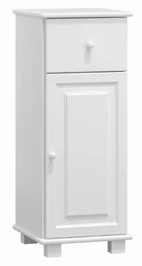 Komoda NEFTYS 33 s dvířkem, borovice, bílé moření