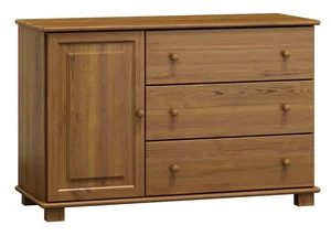 Komoda NEFTYS 35 – borovice, moření dub, hloubka 42 cm