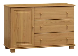 Komoda NEFTYS 35, masiv borovice, moření olše, 78 × 118 × 42 cm