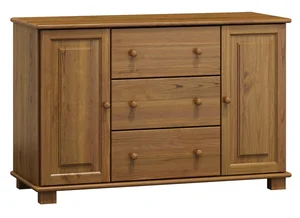 Komoda NEFTYS 43 – 78 × 118 × 47 cm, masivní borovice, moření dub