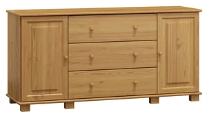 Komoda NEFTYS 45 – masiv borovice, olše, 78 × 156 × 47 cm