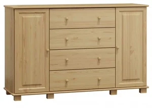 Komoda NEFTYS 58 – masiv borovice, hloubka 42 cm