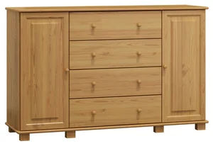 Komoda NEFTYS 58 – masiv borovice, olše 100 × 156 × 42 cm