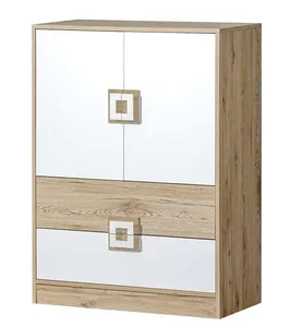 Komoda NIKO 9 – dub jasný/bílá