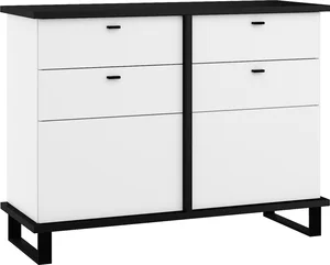 Komoda ORSOLA 2D2S černá/bílá