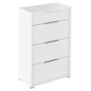 Komoda RIOMA TYP 22, 4 šuplíky, bílá