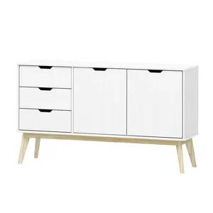 Komoda SIMIR 2D3S – borovice masiv s bílým lakem