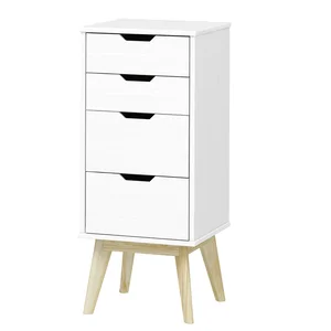 Komoda SIMIR 4S – masiv borovice, bílý lak