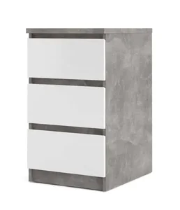 Komoda Simplicity 237 Beton/Bílý lesk