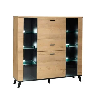 Komoda SIRAN Typ 3 – dub Lefkas / černá