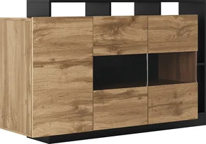 Komoda SMARA 3D – dub/antracit