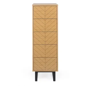 Komoda Woodman Camden Herringbone dubový dekor 40x123 cm