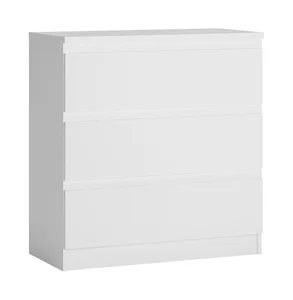 Komoda ZAIRE 3S – alpská bílá/bílý lesk