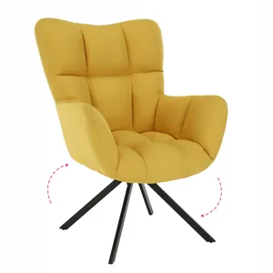 KOMODO designové otočné křeslo – žlutá/černá
