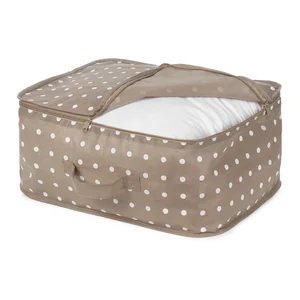 Kompaktní béžový úložný box Compactor Dots