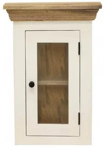 Kompletní masivní indická koupelnová skříňka z mangového dřeva 40x60x15 cm